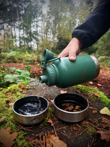 Fido's Trails 3-in-1 Dog Water Bottle | Portable Travel Bottle - Forest Green