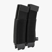 Viper VX Double SMG Mag Sleeve in Black holding two SMG magazines, upright angled view