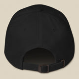 Task "Drone Pilot" cap in Black, back view showing the adjustable strap and buckle