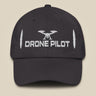 Task "Drone Pilot" cotton twill cap in Dark Grey, front view