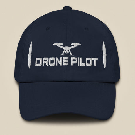 Task "Drone Pilot" cotton twill cap in Navy, front view