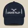 Task "Drone Pilot" cotton twill cap in Navy, front view