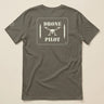 Drone Pilot Double Sided T-Shirt in Army, laid flat, back view