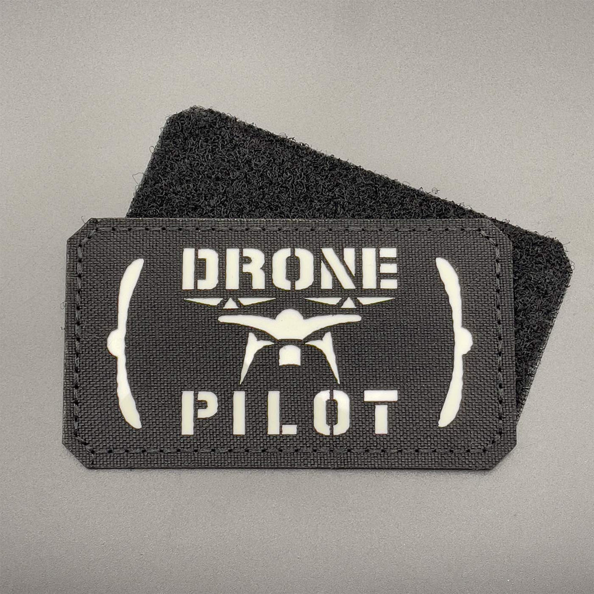 Drone Pilot Patch Black: Laser Cut, Glow in the Dark | Task Outdoor