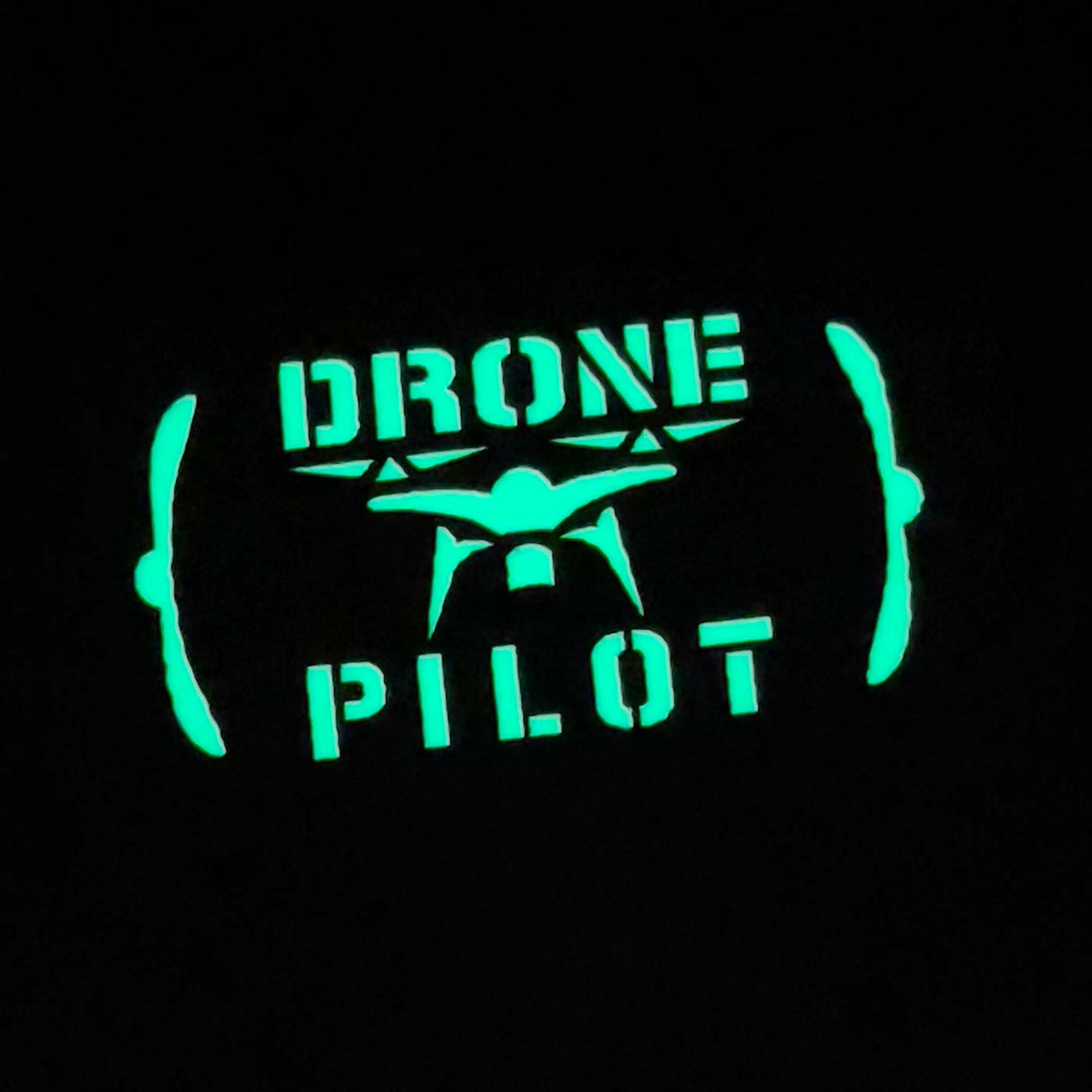 Drone Pilot Patch Black: Laser Cut, Glow in the Dark | Task Outdoor