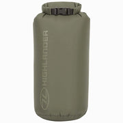Highlander Lightweight Waterproof Dry Bag in Ranger Green - 8L size with roll-top closure and quick-release buckle on white background