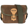Jack Pyke Duotex Cartridge Bag - Brown front angle with buckle