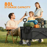 Outsunny 81L Festival Trolley on Wheels - Black wheel detail