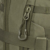 Highlander Eagle 3 Rucksack zip close up in ranger green