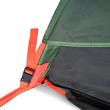 Kelty Wireless 2P Tent - Dill Black Forest corner buckle and pole clip detail