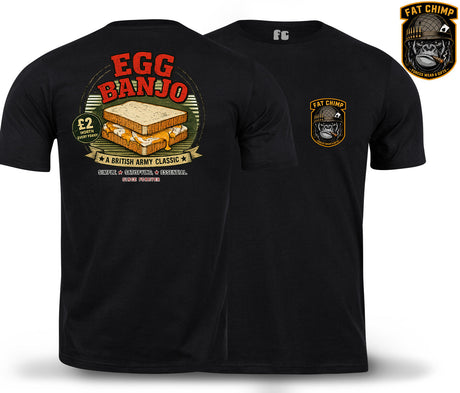 Egg Banjo Army Classic Double Print T-Shirt - Black