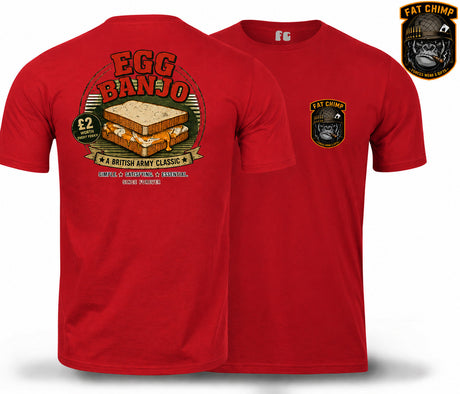 Egg Banjo Army Classic Double Print T-Shirt - Red