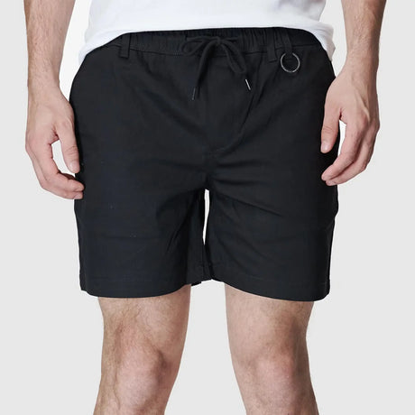 Elwood Men's Elastic Basic Short - Black colourway front