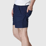 Elwood Men's Elastic Basic Short - Navy front view on model