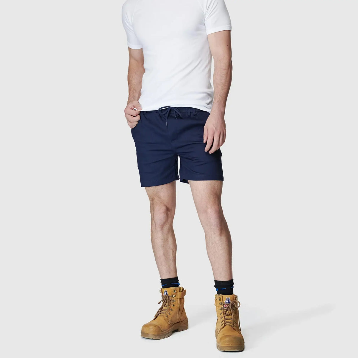 Elwood Men's Elastic Basic Short - Navy side profile