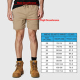 Elwood Men's Elastic Basic Short - Size guide with waist and thigh measurements
