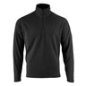 Highlander Tactical Ember Fleece Quarter Zip Top in Black, front view showing the quarter zip and stand-up collar