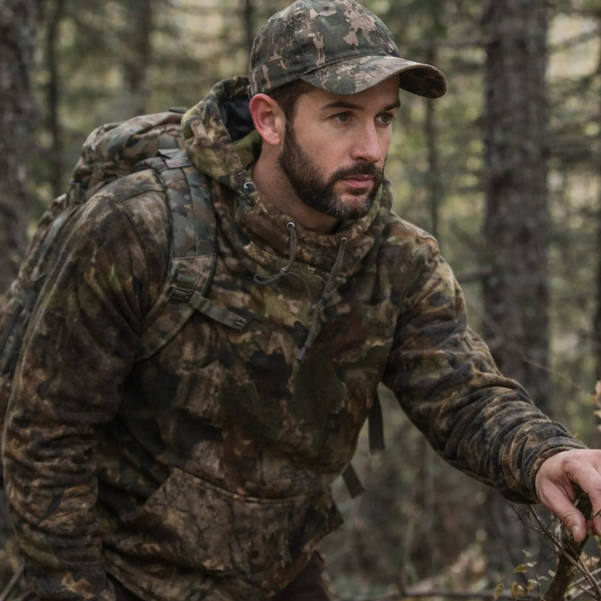 Jack Pyke Fieldman Fleece Hoodie -Men's Camo Hunting Hooded Top