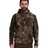 Jack Pyke Fieldman Fleece Hoodie in English Oak Evo Camo from the front on white background