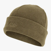 Highlander Fleece Beanie Hat in Ranger Green - front view on white background