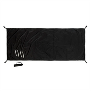 Snugpak Ionosphere Tent Footprint laid flat with its stakes and stuff sack alongside