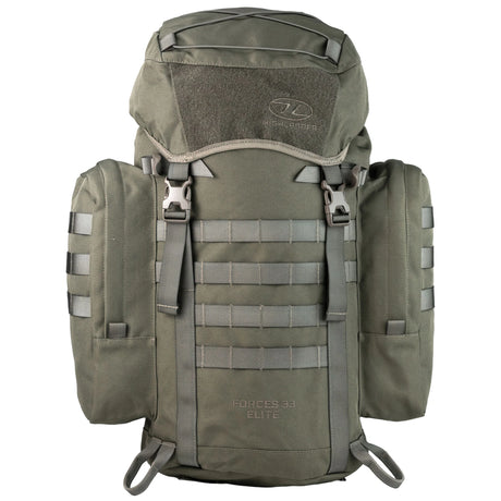 Highlander Forces Elite 33 Rucksack 33L in ranger green from the front on white background