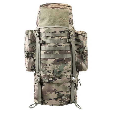 Highlander Forces Elite Rucksack 66L HMTC Camo Front | Task Outdoor
