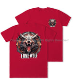 Formidable Force 'Lone Wolf' Double Printed T-Shirt - Red