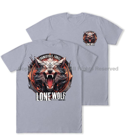 Formidable Force 'Lone Wolf' Double Printed T-Shirt - Sports Grey