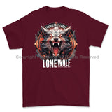 Formidable Force 'Lone Wolf' Printed T-Shirt - Maroon