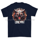 Formidable Force 'Lone Wolf' Printed T-Shirt - Navy Blue