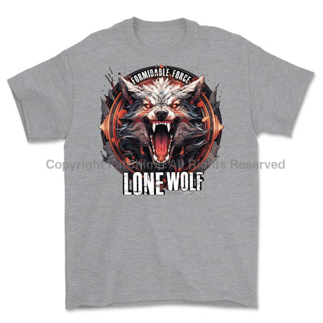 Formidable Force 'Lone Wolf' Printed T-Shirt - Sports Grey