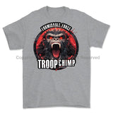 Formidable Force 'Troop Chimp' Printed T-Shirt - Sports Grey