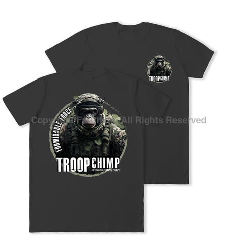 Formidable Force 'Troop Chimp QRF' Double Printed T-Shirt - Black