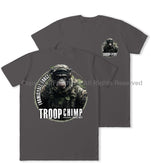 Formidable Force 'Troop Chimp QRF' Double Printed T-Shirt - Charcoal