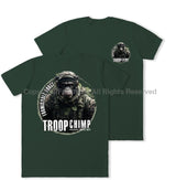 Formidable Force 'Troop Chimp QRF' Double Printed T-Shirt - Commando Green