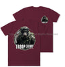 Formidable Force 'Troop Chimp QRF' Double Printed T-Shirt - Maroon
