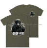 Formidable Force 'Troop Chimp QRF' Double Printed T-Shirt - Military Green