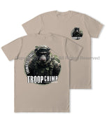 Formidable Force 'Troop Chimp QRF' Double Printed T-Shirt - Sand