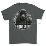 Formidable Force 'Troop Chimp QRF' Printed T-Shirt - Charcoal
