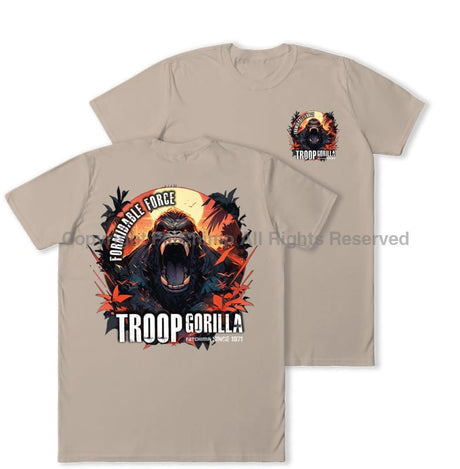 Formidable Force 'Troop Gorilla' Double Printed T-Shirt - Sand