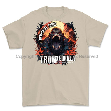 Formidable Force 'Troop Gorilla' Printed T-Shirt - Sand