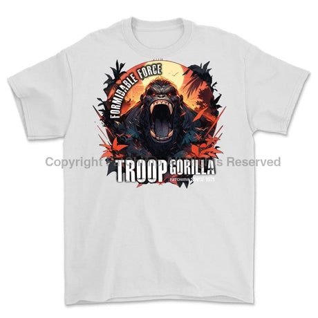 Formidable Force 'Troop Gorilla' Printed T-Shirt - White