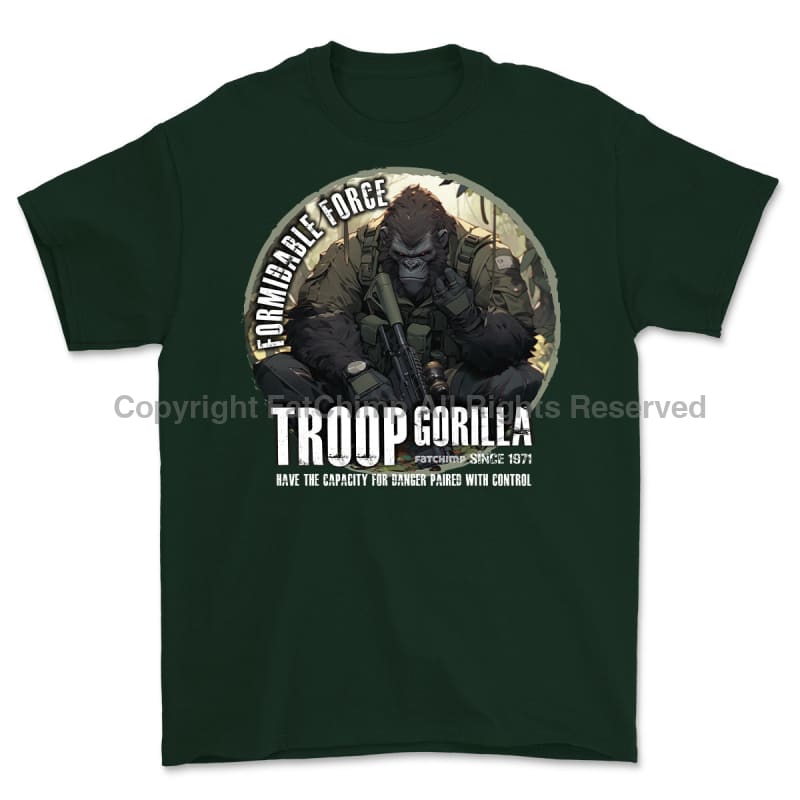 Formidable Force 'Troop Gorilla QRF' Printed T-Shirt - Commando Green