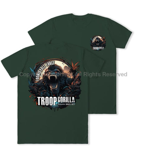 Formidable Force 'Troop Gorilla Special Ops' Double Printed T-Shirt - Commando Green