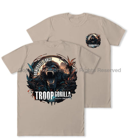 Formidable Force 'Troop Gorilla Special Ops' Double Printed T-Shirt - Sand