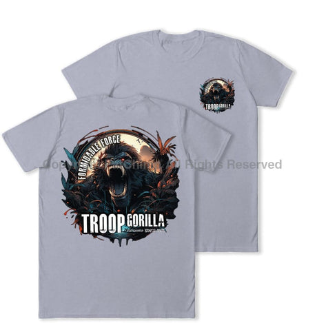 Formidable Force 'Troop Gorilla Special Ops' Double Printed T-Shirt - Sports Grey