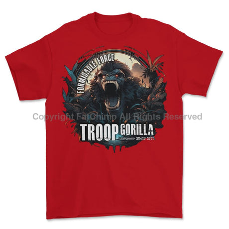Formidable Force 'Troop Gorilla Special Ops' Printed T-Shirt - Red