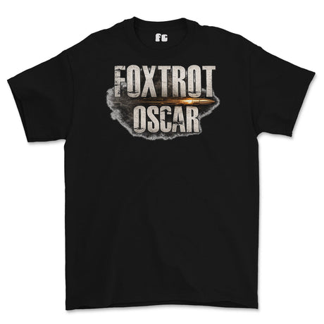 Foxtrot Oscar Military Slang Printed T-Shirt - Black