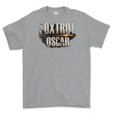 Foxtrot Oscar Military Slang Printed T-Shirt - Sports Grey
